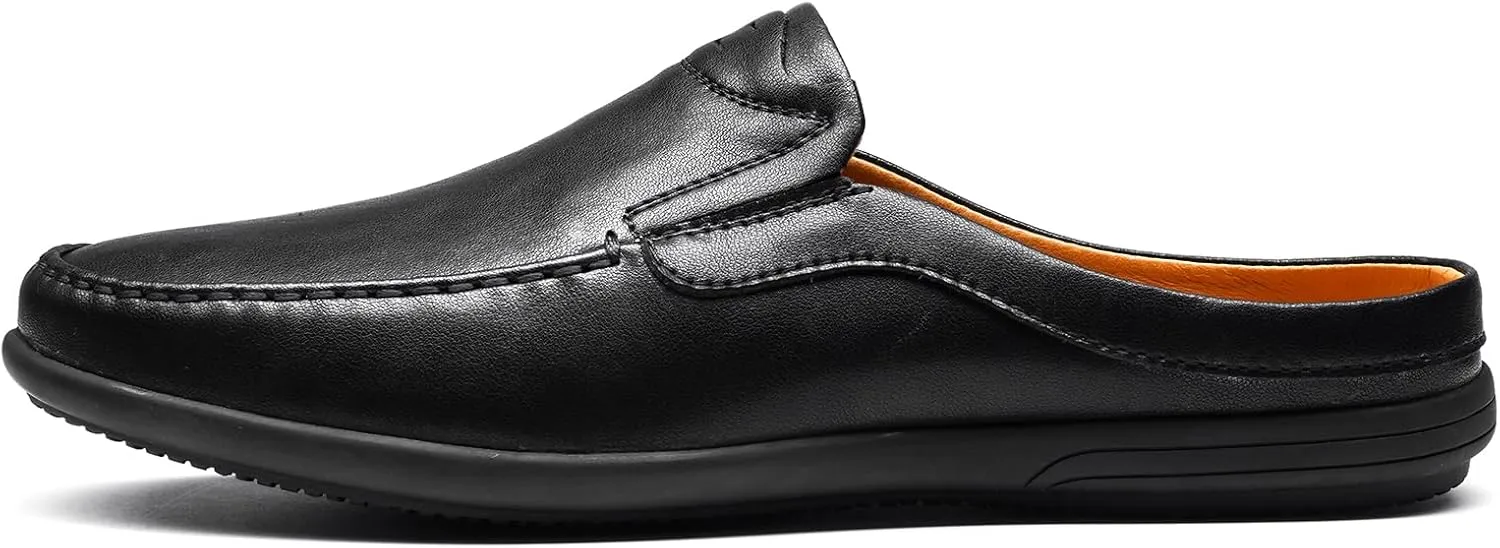 Men’s Slip-On Loafers Handmade Leather Slippers Breathable Comfortable Soft Hand Stitched no-heel Casual Shoes For Men