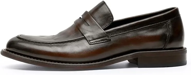 Men’s Slip-On Oxfords, Leather Dress Shoes for Business