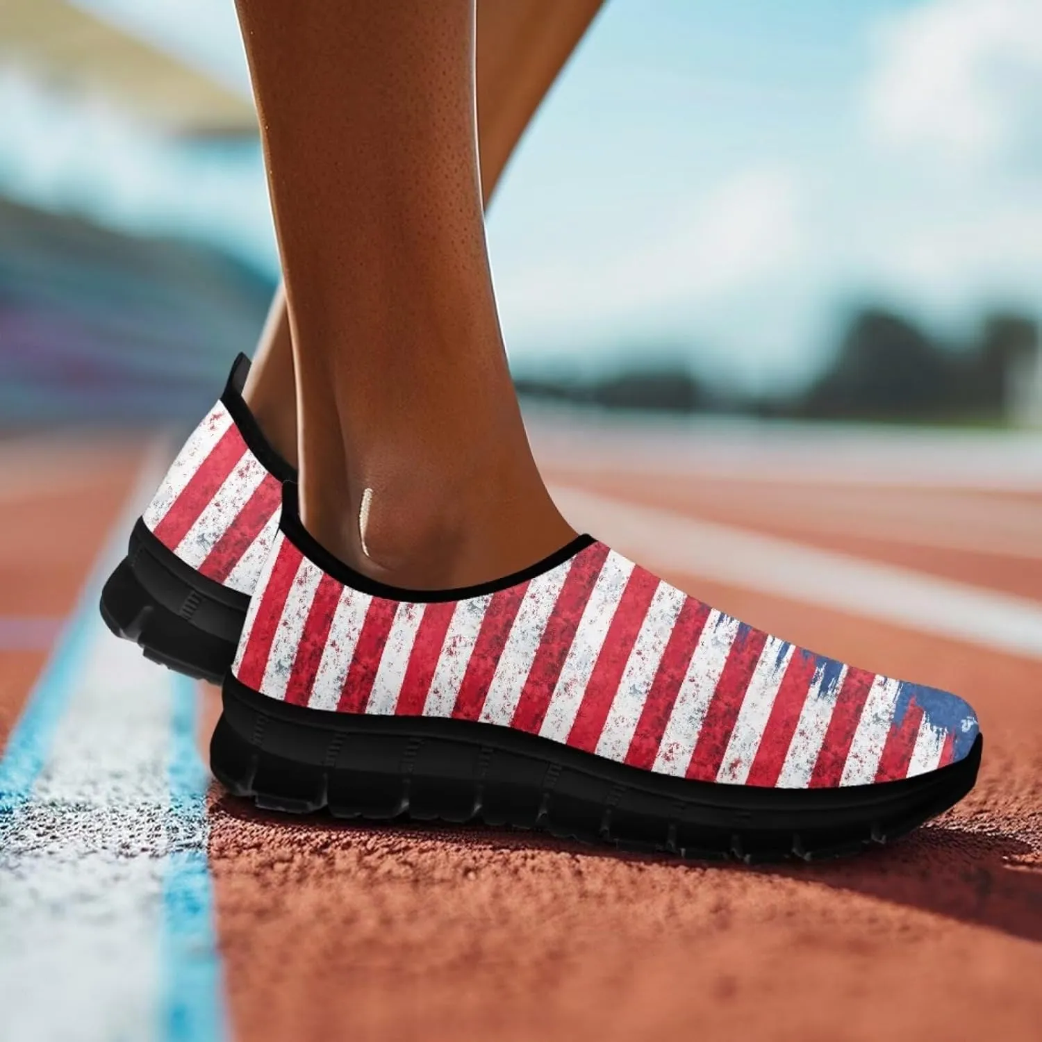 Mens Slip on Shoes Casual Loafers Running Sneakers Slip on Walking Sneakers with Black EVA Sole