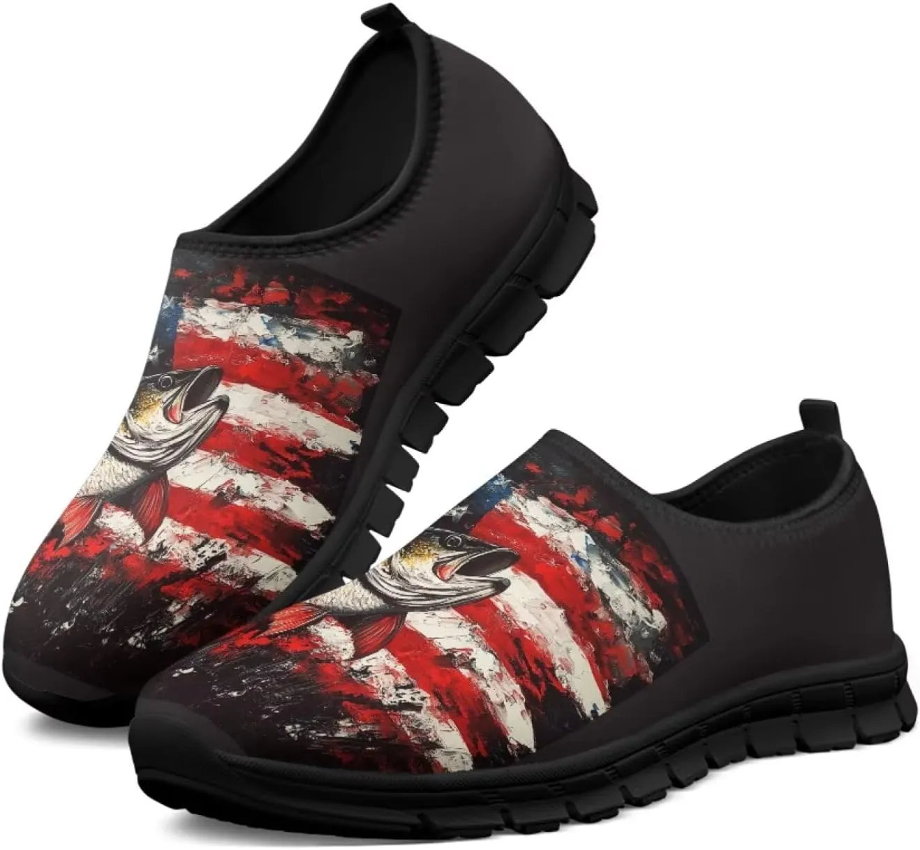 Mens Slip on Shoes Casual Loafers Running Sneakers Slip on Walking Sneakers with Black EVA Sole