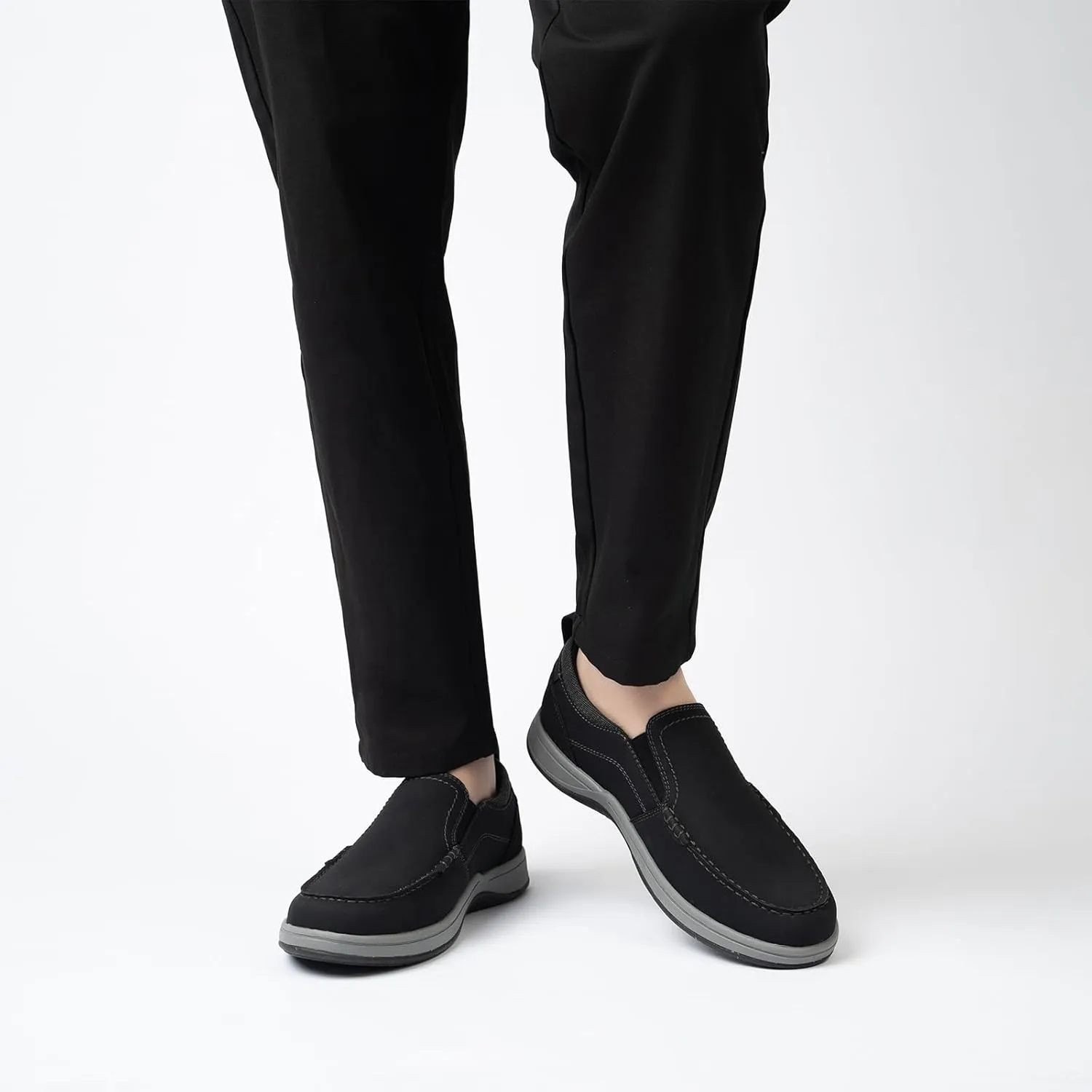 Men's Slip on Shoes Casual Walking Loafers with Arch Support, Orthopedic Shoes Lightweight Non Slip Sneakers