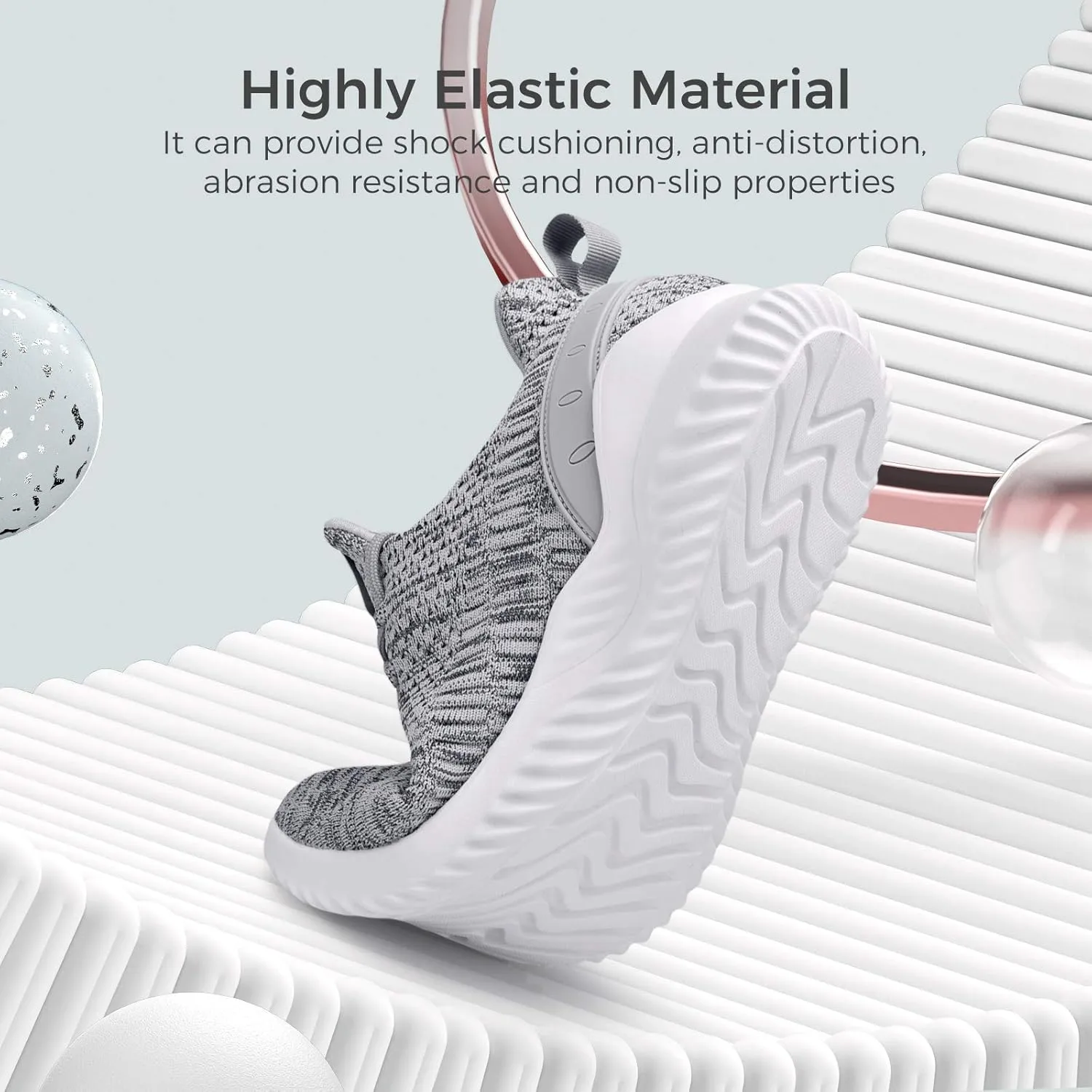 Mens Slip On Sneakers Non Slip Work Shoes Lightweight Mesh for Casual Tennis Running Walking Shoes