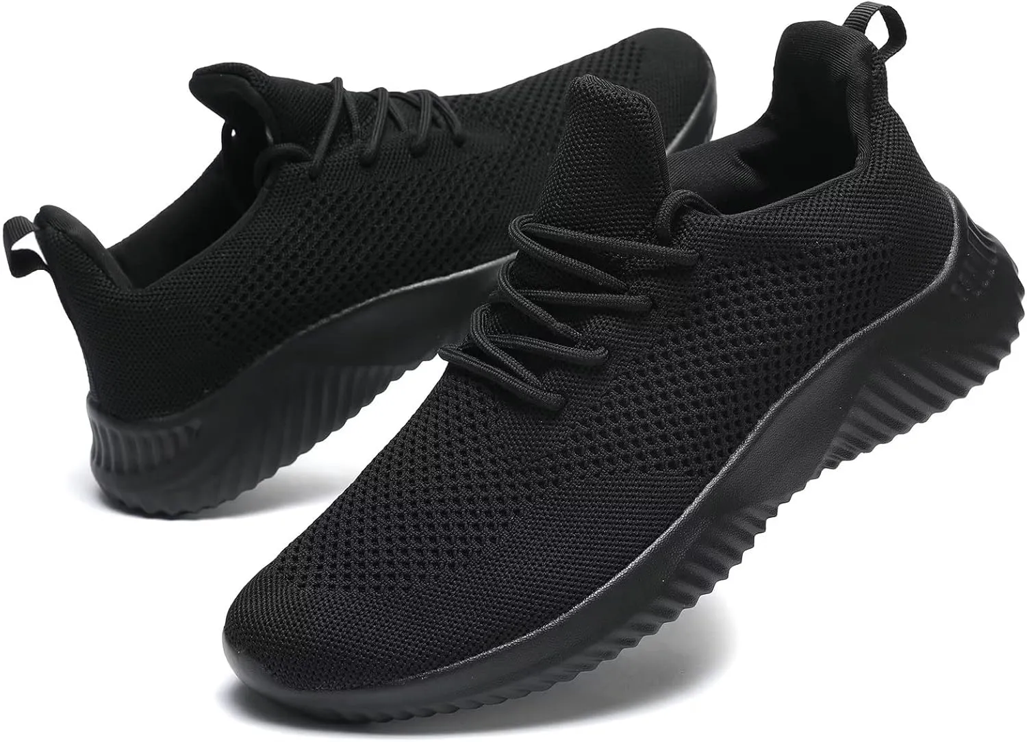 Mens Slip-on Tennis Shoes Walking Running Sneakers Lightweight Breathable Casual Soft Sole Mesh Work Gym Trainers
