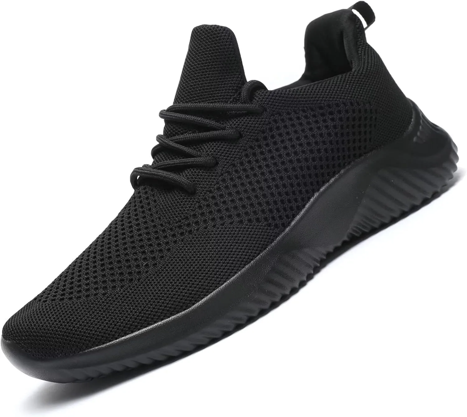 Mens Slip-on Tennis Shoes Walking Running Sneakers Lightweight Breathable Casual Soft Sole Mesh Work Gym Trainers