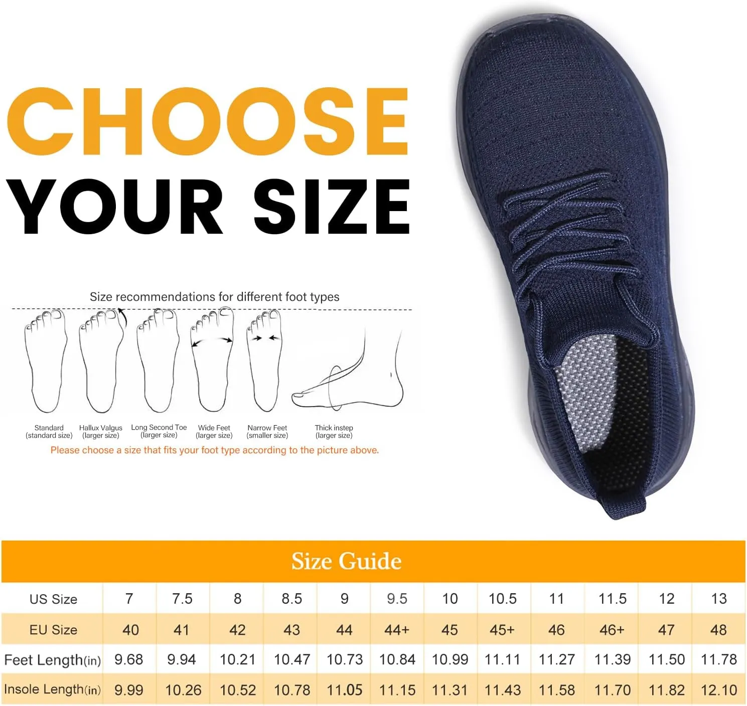 Mens Slip on Walking Shoes Comfort Sock Shoes Non Slip Mesh Casual Running Sneakers