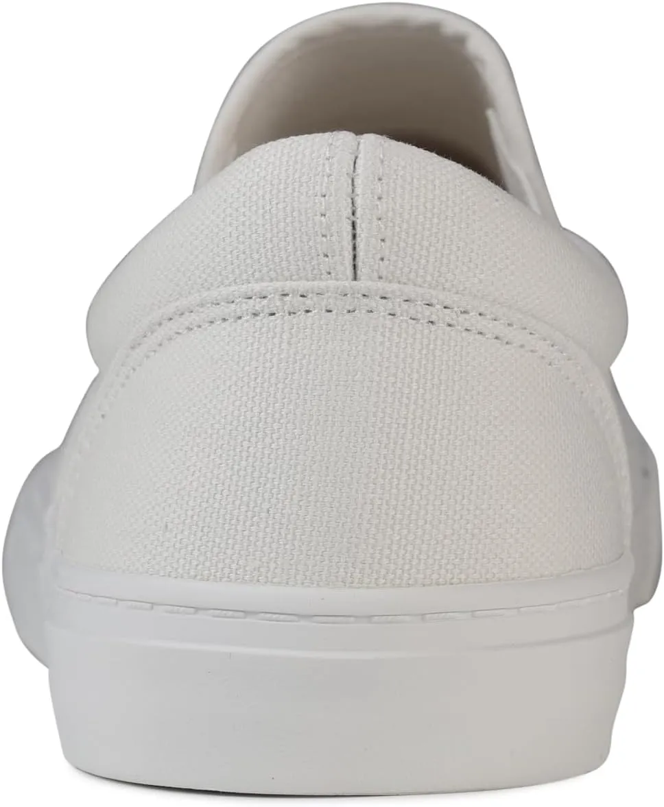 Men's Sneakers Classic Low Top Slip On Shoes Wide Canvas Skate Loafers Sneakers with Soft Insole Causal Dress Shoes for Men Comfortable Walking Shoes Slip on Sneakers for Men