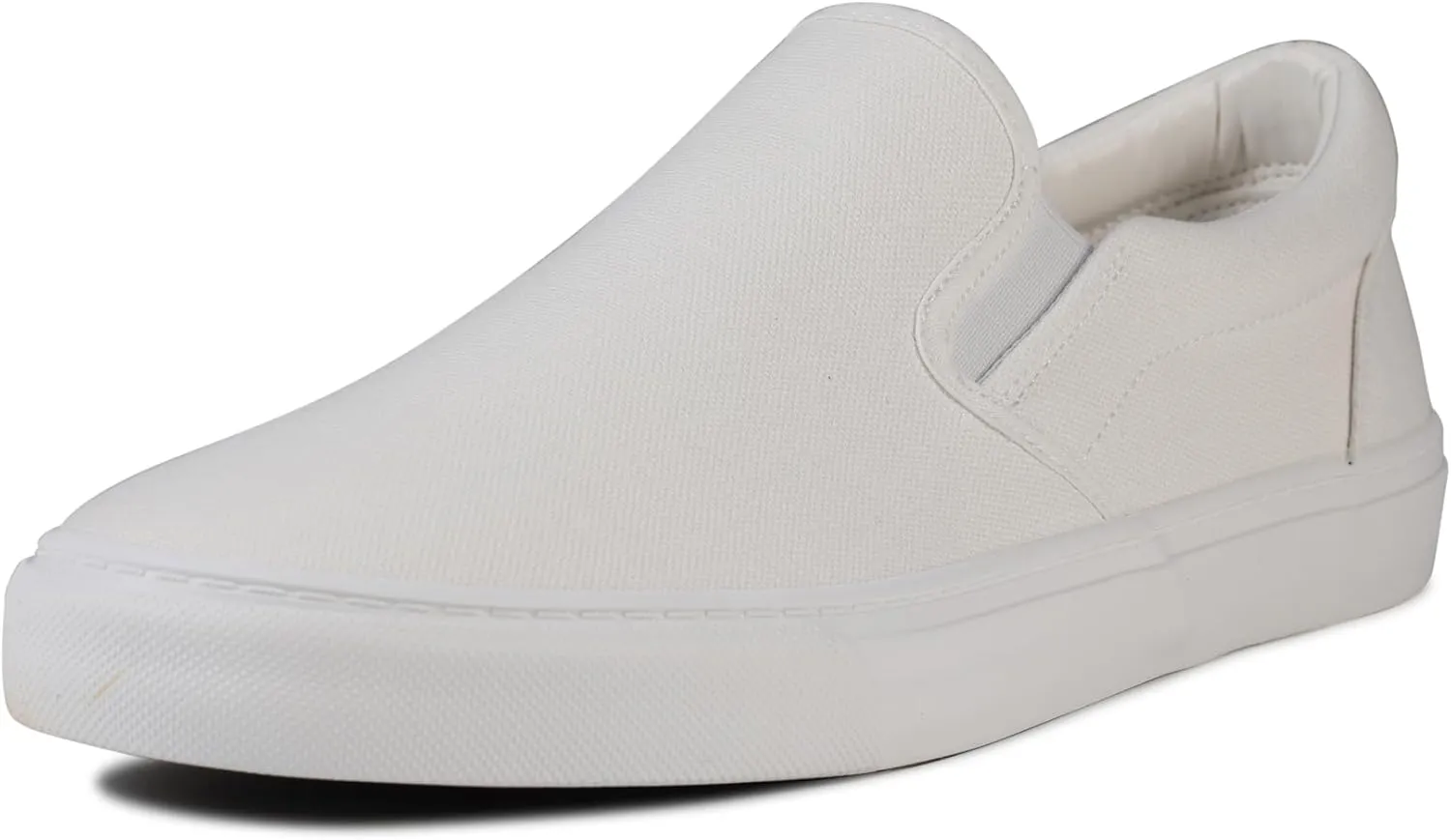 Men's Sneakers Classic Low Top Slip On Shoes Wide Canvas Skate Loafers Sneakers with Soft Insole Causal Dress Shoes for Men Comfortable Walking Shoes Slip on Sneakers for Men