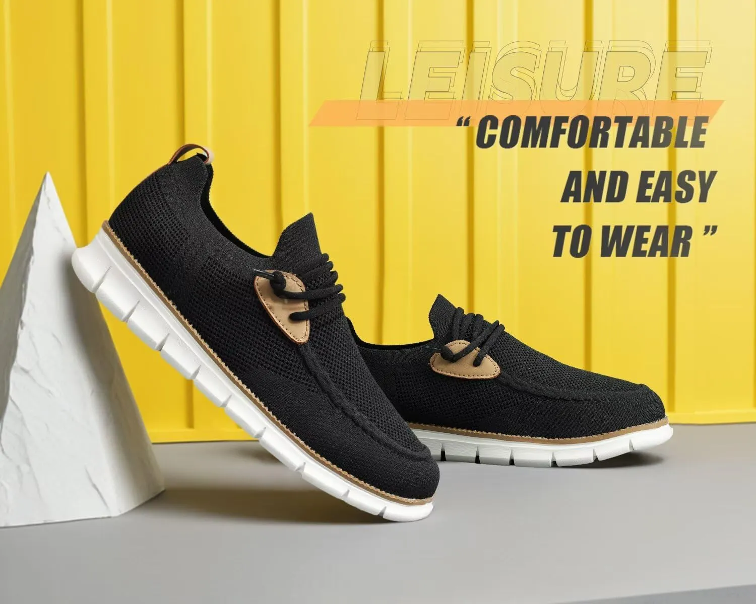 Men's Walking Boat Shoes Slip On Casual Loafers Non Slip Comfortable Lightweight Work Driving Shoes
