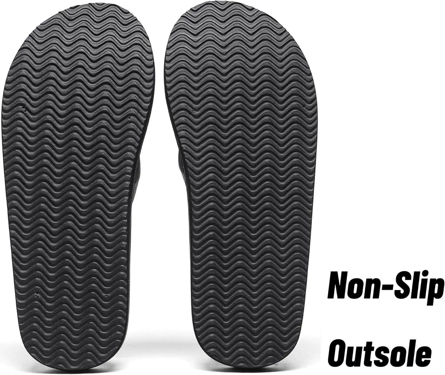 Men's Wide Flip Flop with Orthotic Arch Support Athletic Slide Thong Sandals for Men Soft Cushion Footbed