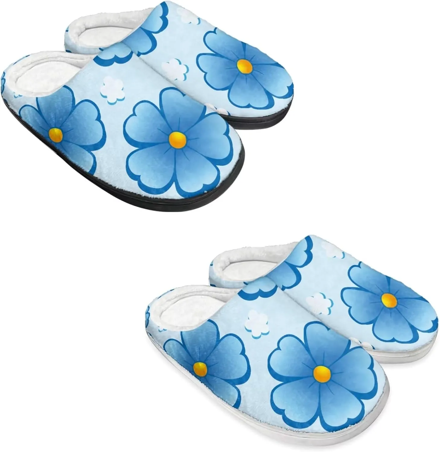Men's Women's Non-slip Slippers, Flannel Warm Soft Cozy Slippers, House Bedroom Indoor/Outdoor Warm Shoes, Size 2-12
