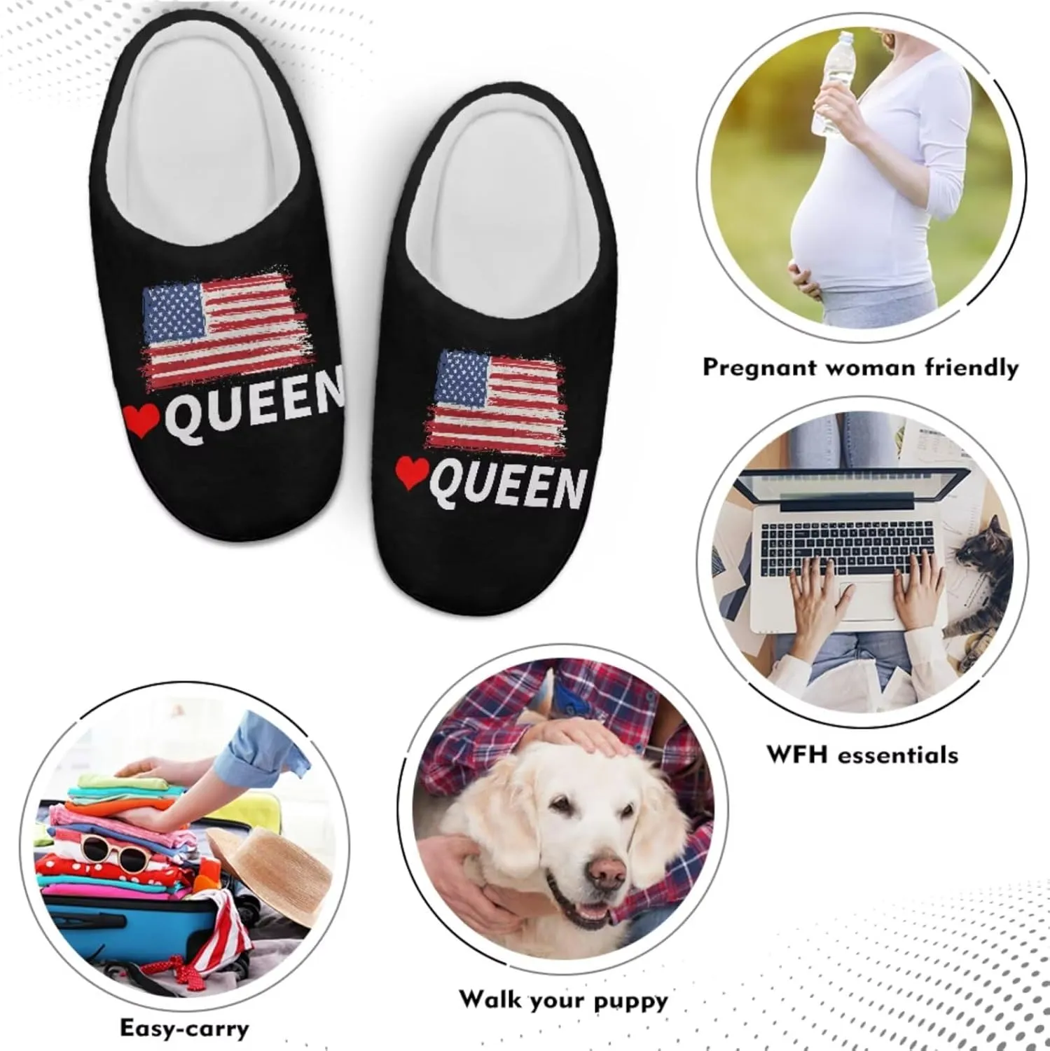 Men's Women's Non-slip Slippers, Flannel Warm Soft Cozy Slippers, House Bedroom Indoor/Outdoor Warm Shoes, Size 2-12