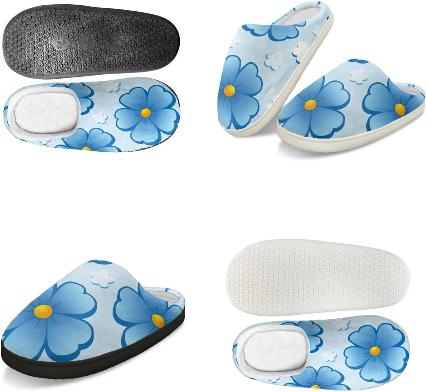 Men's Women's Non-slip Slippers, Flannel Warm Soft Cozy Slippers, House Bedroom Indoor/Outdoor Warm Shoes, Size 2-12