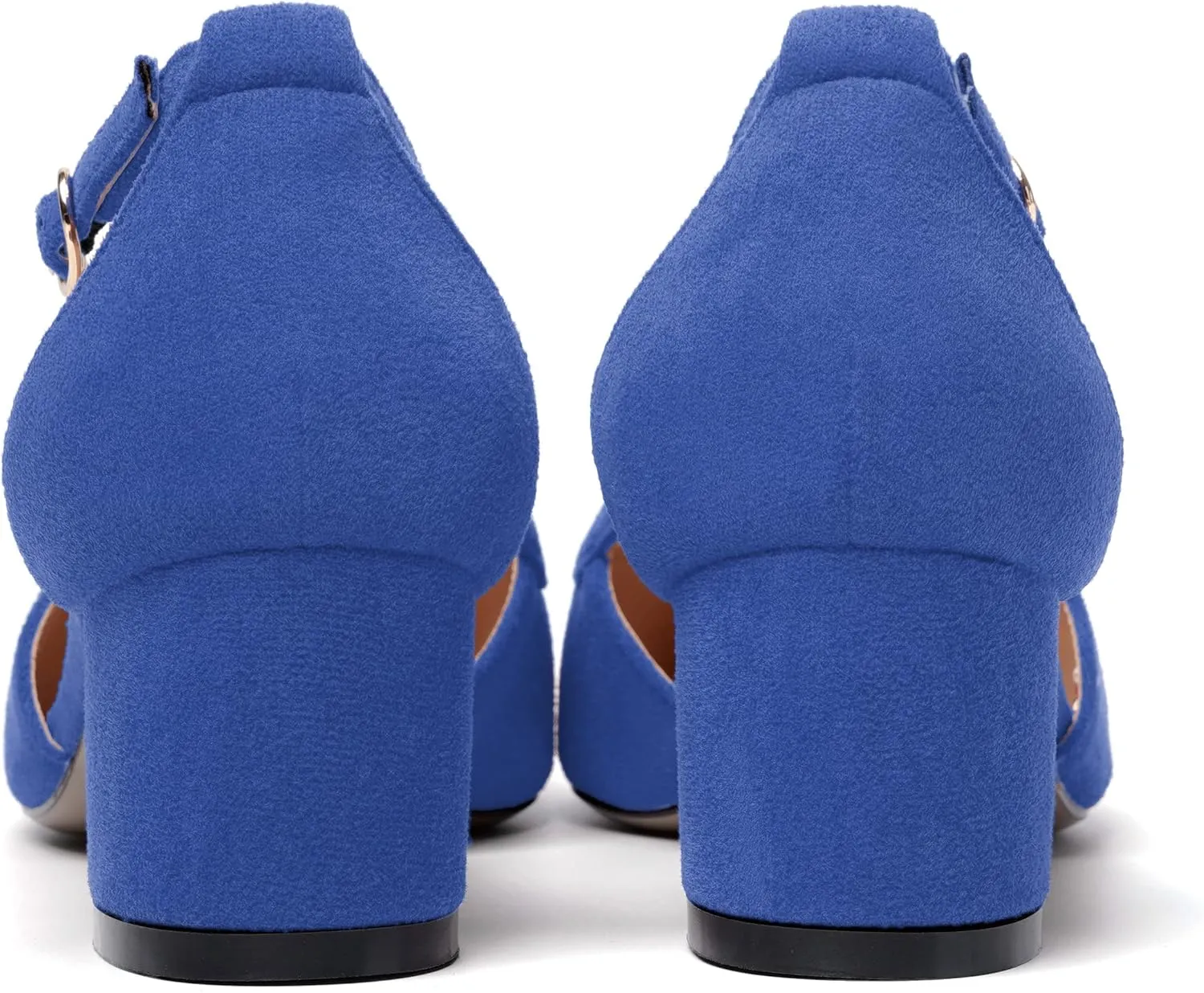 MERRORI Womens Pointed Toe Dress Heels Casual Slip On Suede Office Block Low Heel Pumps Shoes 2 Inch
