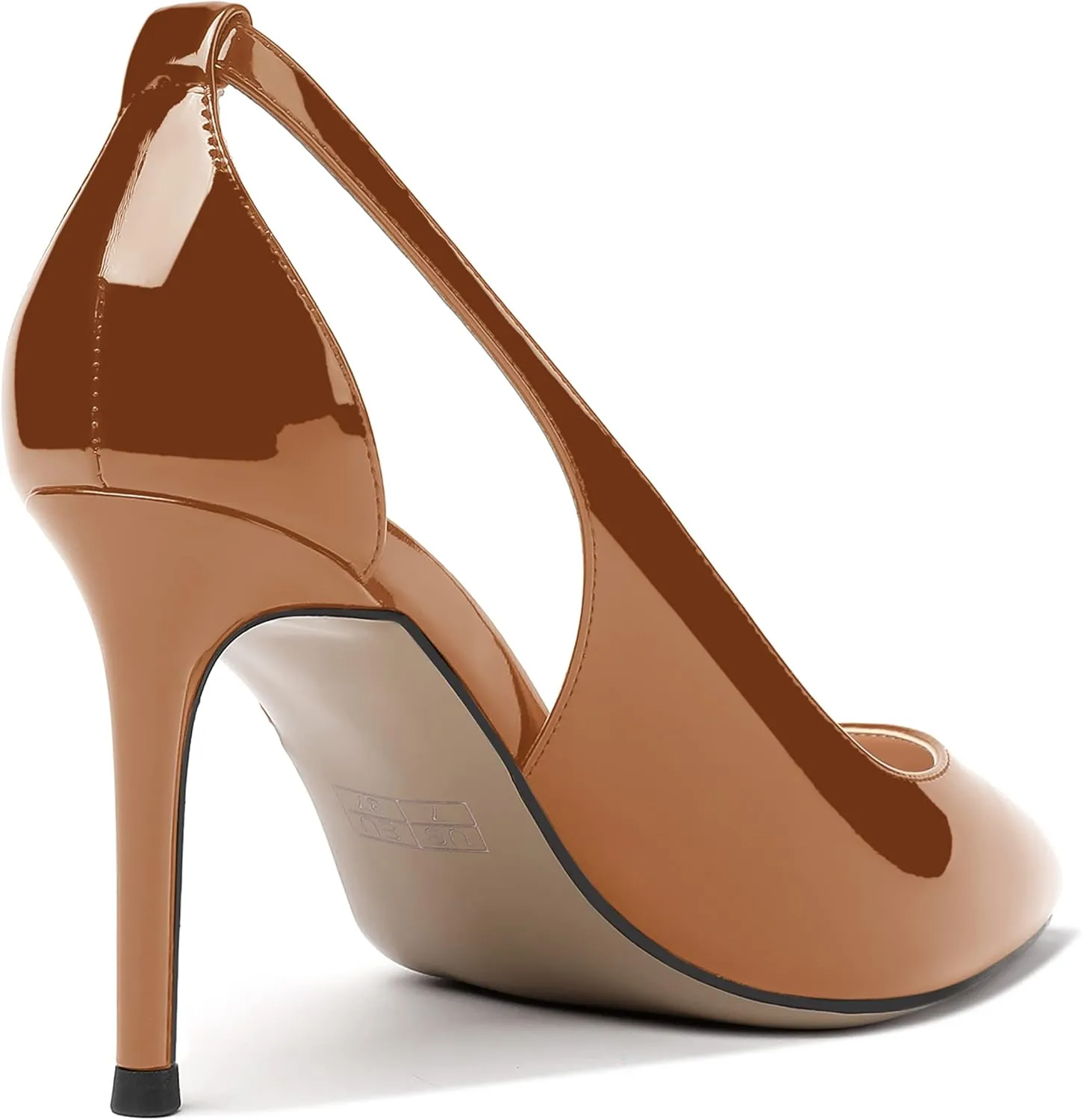 MERRORI Women's Pointed Toe Party Patent Solid Fashion Slip On Stiletto High Heel Pumps Shoes 3.3 Inch