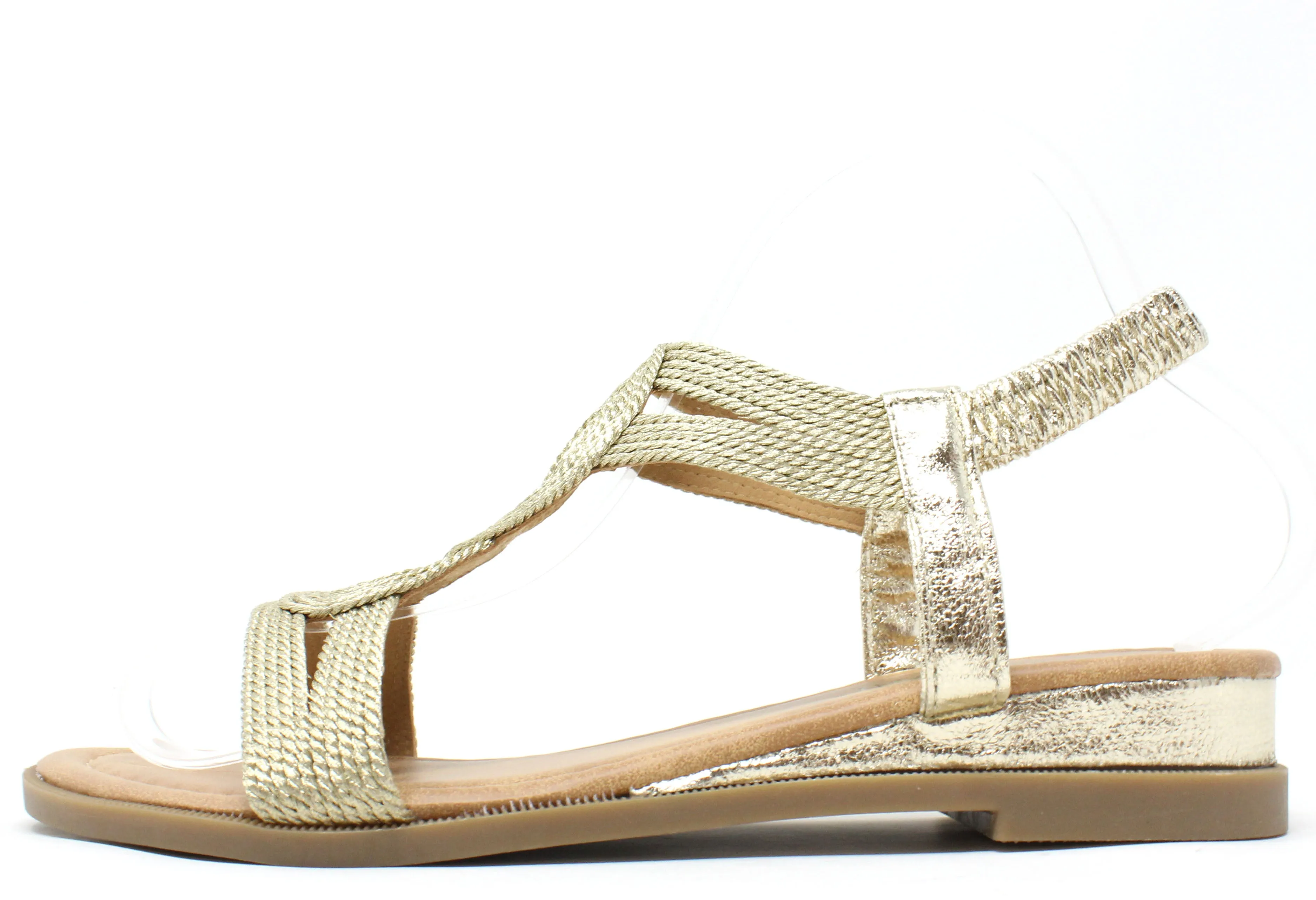 Metallic Braided Sandal