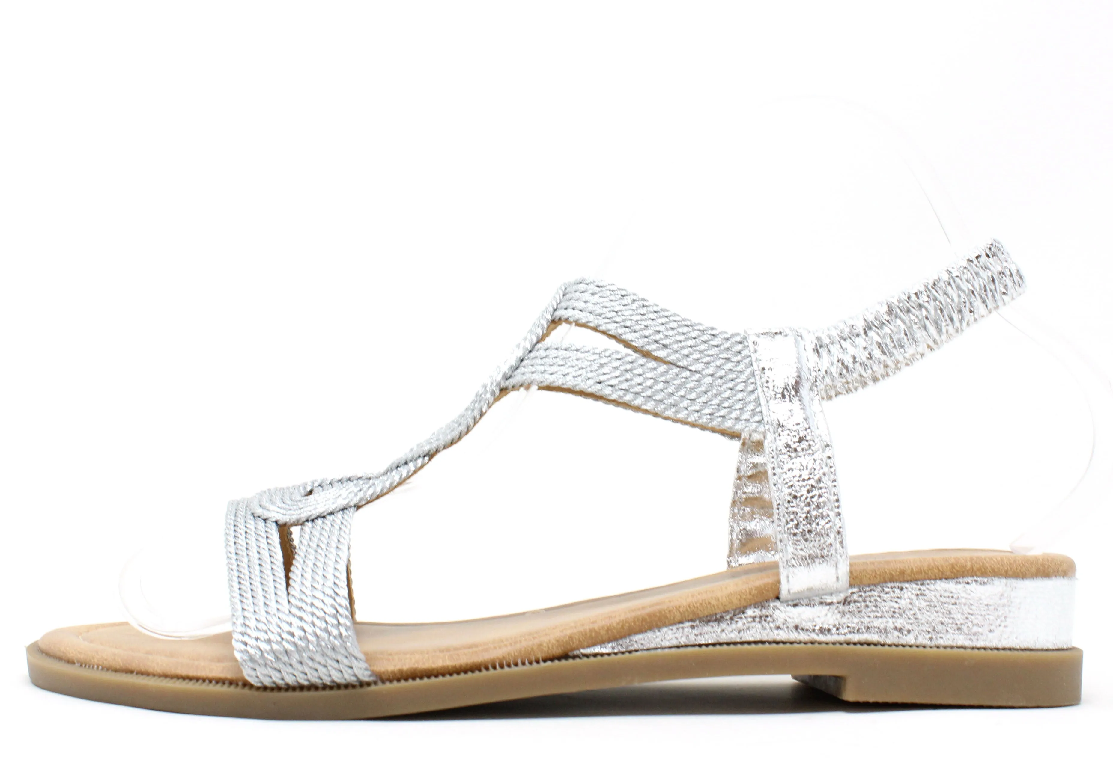 Metallic Braided Sandal