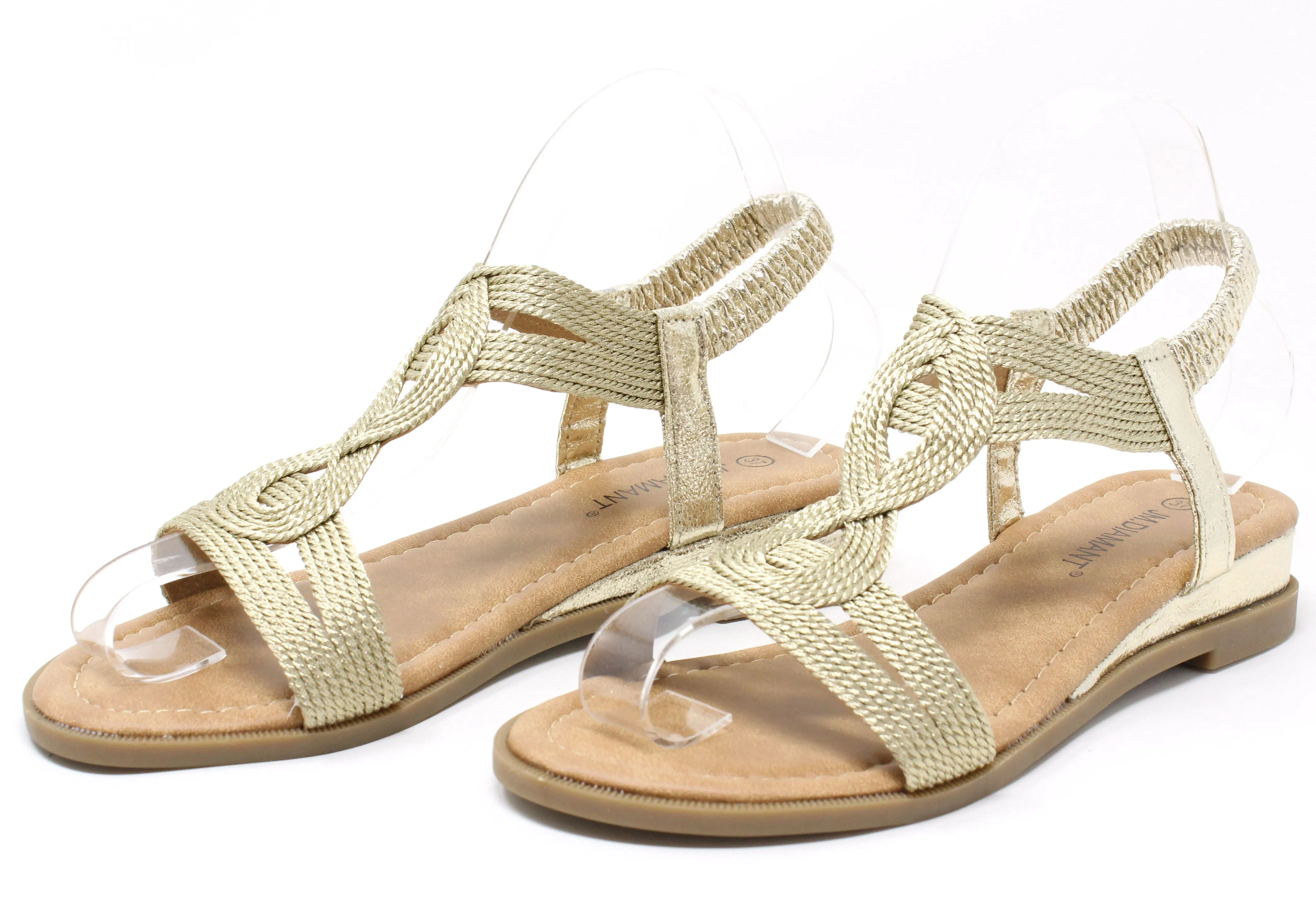 Metallic Braided Sandal