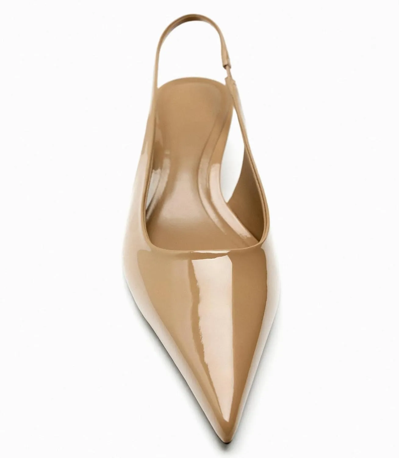 Metallic Heel Slingback Kitten Heels for Women Slip On Pointed Toe Pumps Comfortable Casual Dress Work Shoes