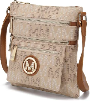 Mia K Women's Crossbody Handbag, PU Leather Adjustable Strap, Side Crossover Bag, Shoulder Bag