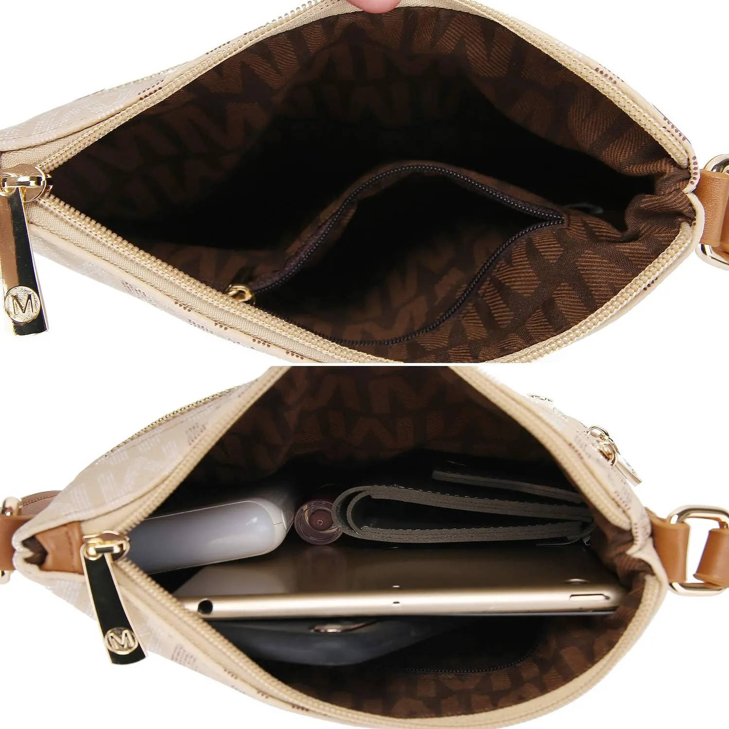 Mia K Women's Crossbody Handbag, PU Leather Adjustable Strap, Side Crossover Bag, Shoulder Bag