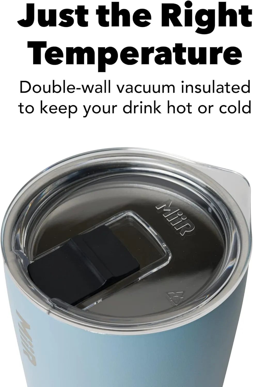 MiiR Tumbler, 12oz Insulated Stainless Steel with Press Fit Slide Lid – Splash Proof Design, Holds Hot & Cold Beverages, Stylish & Functional Cup Holder Compatible