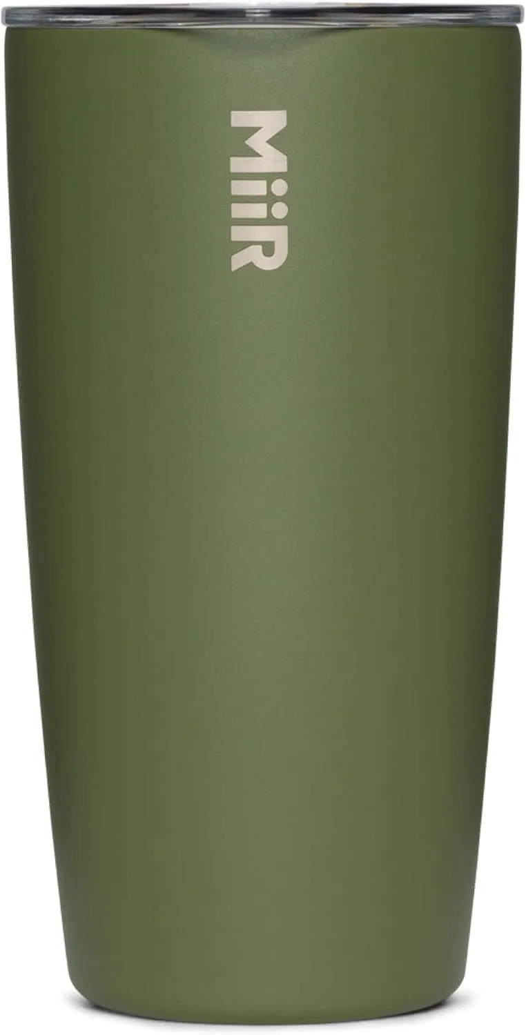 MiiR Tumbler, 16oz Insulated Stainless Steel with Press Fit Slide Lid – Splash Proof Design, Holds Hot & Cold Beverages, Stylish & Functional Cup Holder Compatible