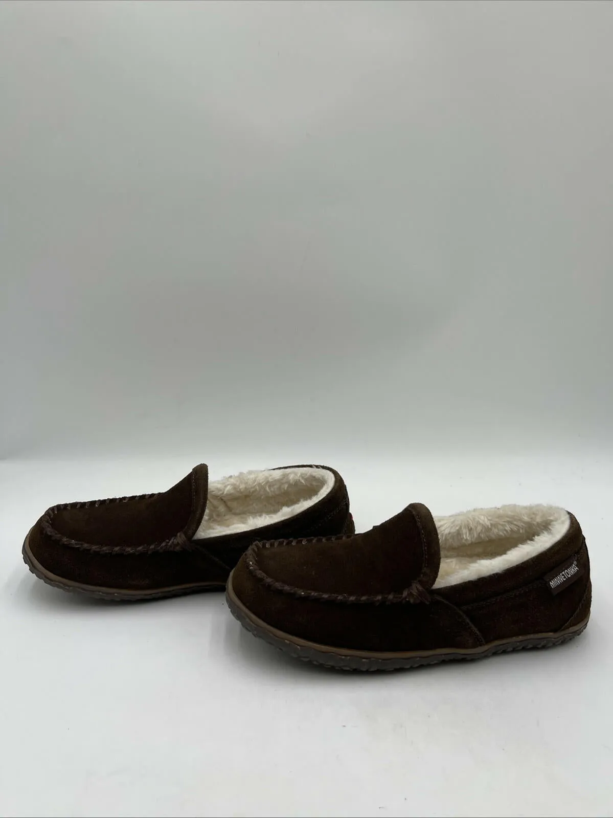 Minnetonka Women's Tempe Loafer Slippers Brown Size 7M - Very Good