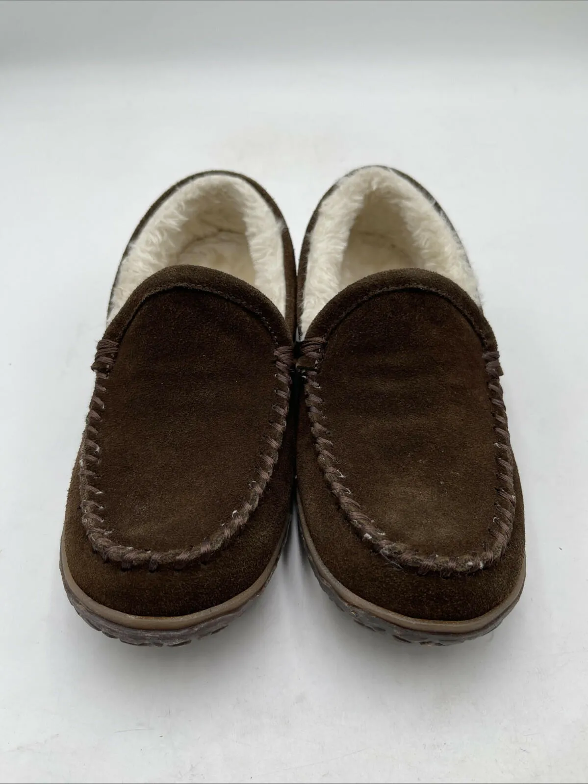 Minnetonka Women's Tempe Loafer Slippers Brown Size 7M - Very Good