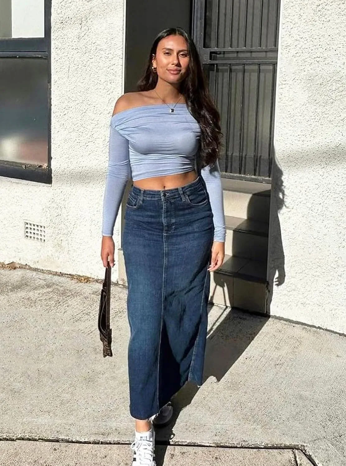 MISS MOLY Women's Off Shoulder Asymmetrical Tops Y2K Ruched Slim Sexy Cropped Long Sleeve Tee Shirts