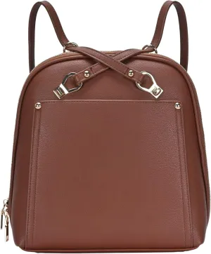 Miztique The Daisy Convertible Backpack Purse for Women (Coffee) | Soft Vegan Leather Shoulder Strap Bag or Convertible Backpack | 10.5in x 4in x 11.5in |