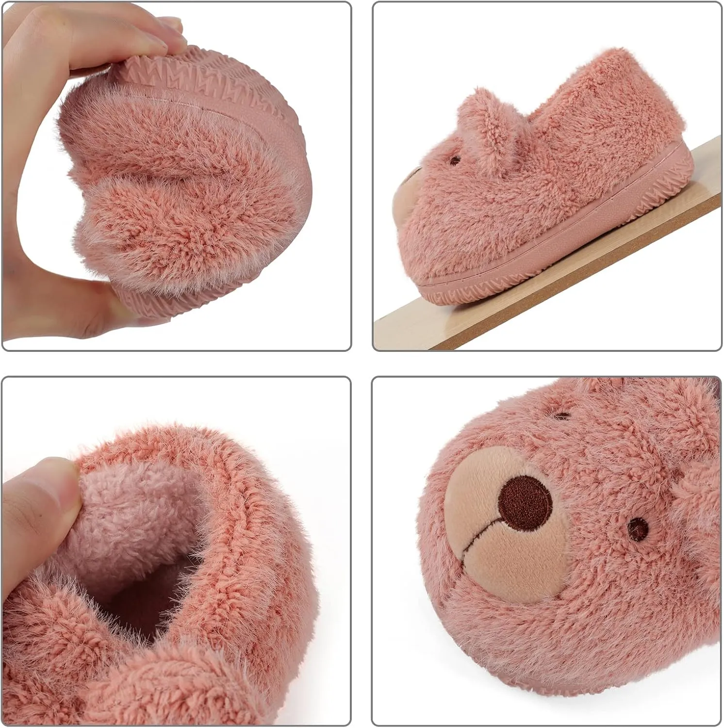 MK MATT KEELY Toddler Girls Bunny Slippers Winter Warm Shoes Rabbit House Soft Slippers