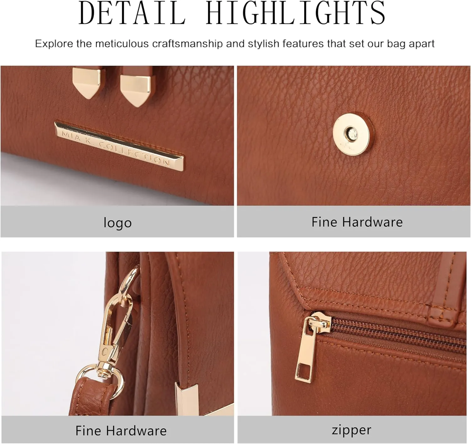 MKF Collection Crossbody Bags for Women Trendy, Vegan Leather Shoulder bag Lady Handbag Purse by Mia k