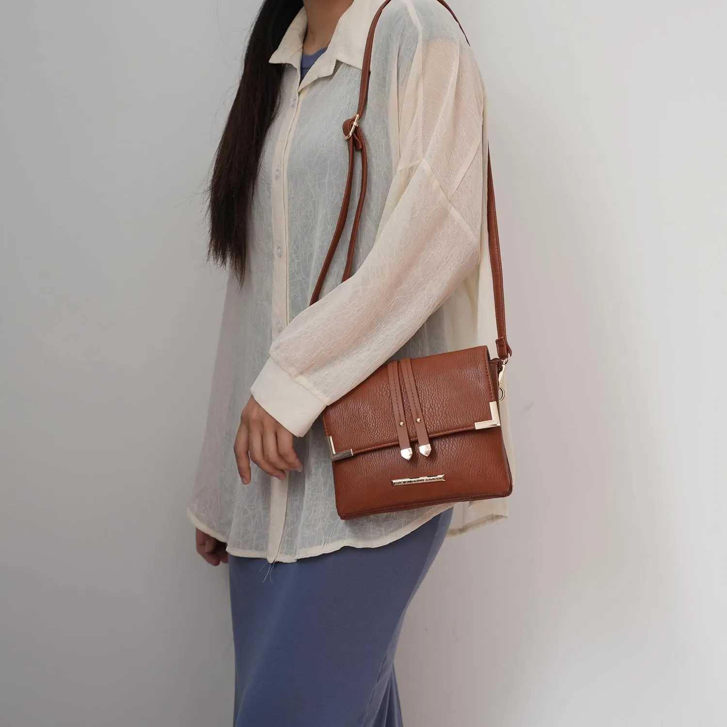 MKF Collection Crossbody Bags for Women Trendy, Vegan Leather Shoulder bag Lady Handbag Purse by Mia k