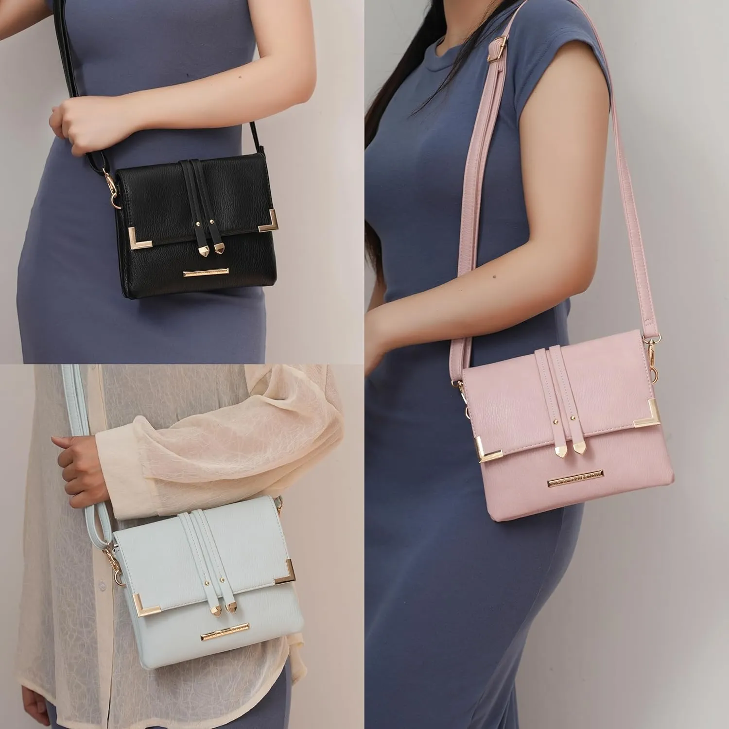 MKF Collection Crossbody Bags for Women Trendy, Vegan Leather Shoulder bag Lady Handbag Purse by Mia k