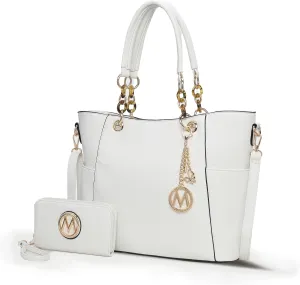 MKF Collection Tote Bag for Women, Handbag Set with Wallet-Top-Handle- Vegan Leather Purse