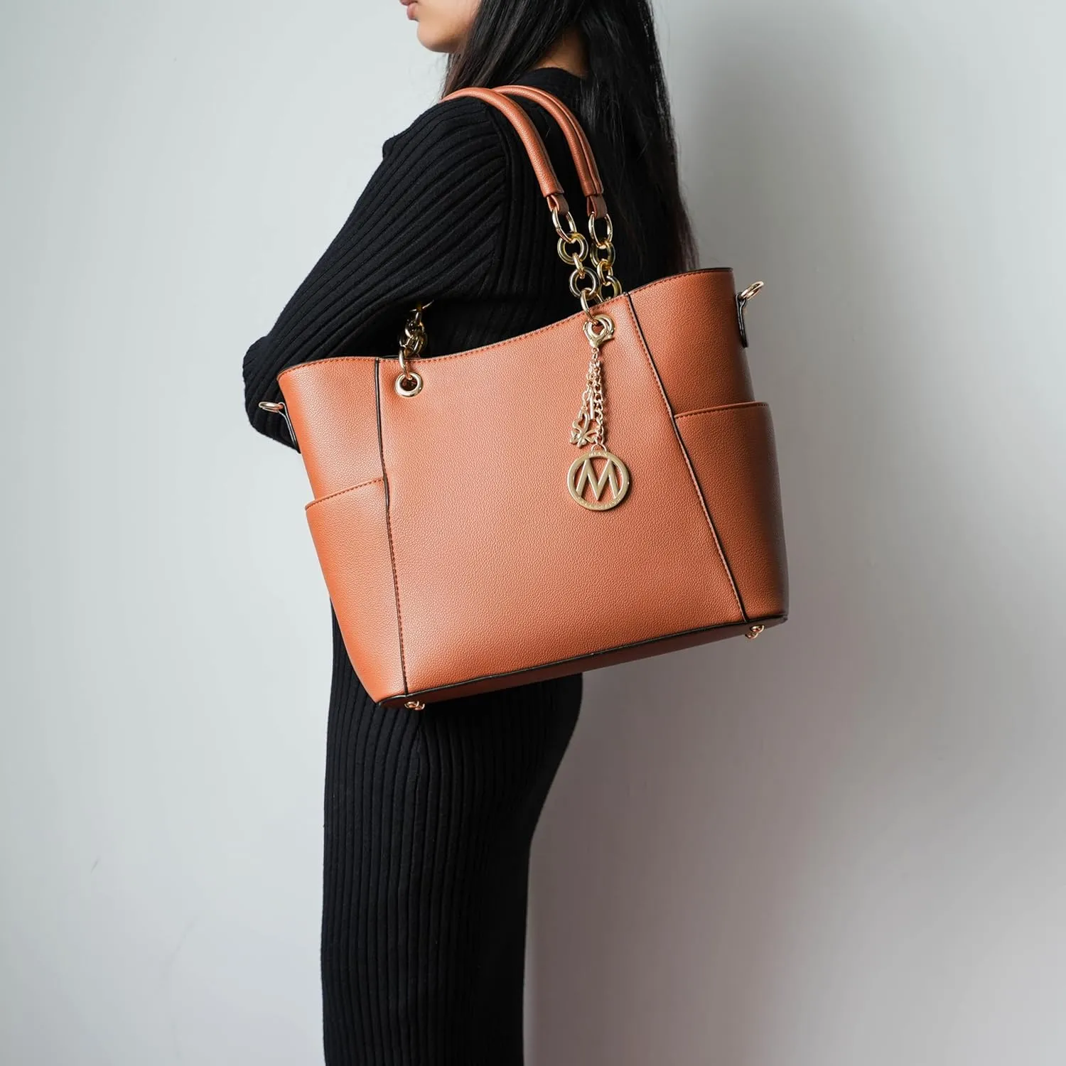 MKF Collection Tote Bag for Women, Handbag Set with Wallet-Top-Handle- Vegan Leather Purse