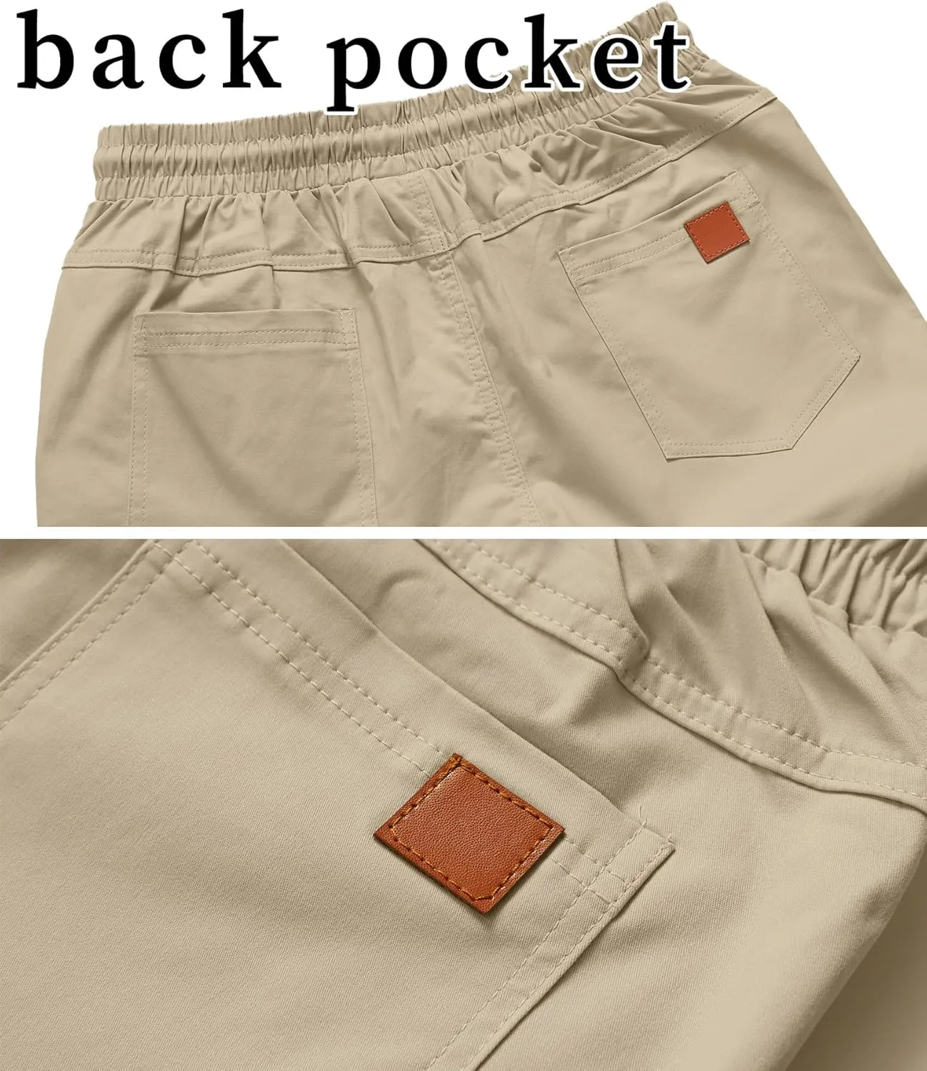 MO GOOD Mens Casual Shorts-Summer Beach Leisure Shorts, Stretch Golf Pants, Elastic Waist Drawstring Shorts with Pockets