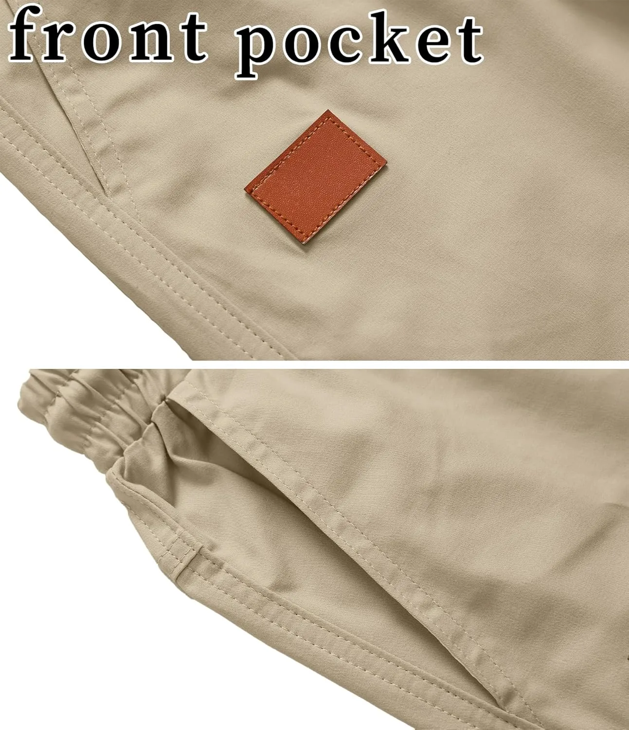 MO GOOD Mens Casual Shorts-Summer Beach Leisure Shorts, Stretch Golf Pants, Elastic Waist Drawstring Shorts with Pockets