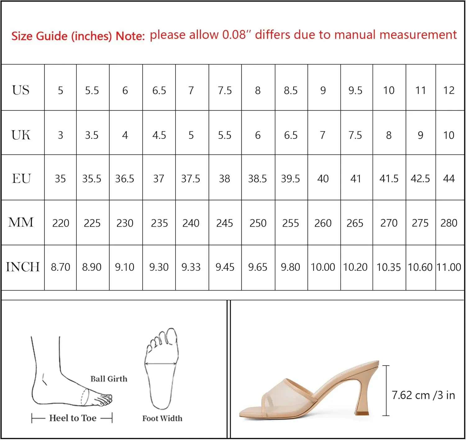 Modatope Womens Heeled Sandals Open Square Toe Heels Chunky Block Heel Slip On Sandals for Women