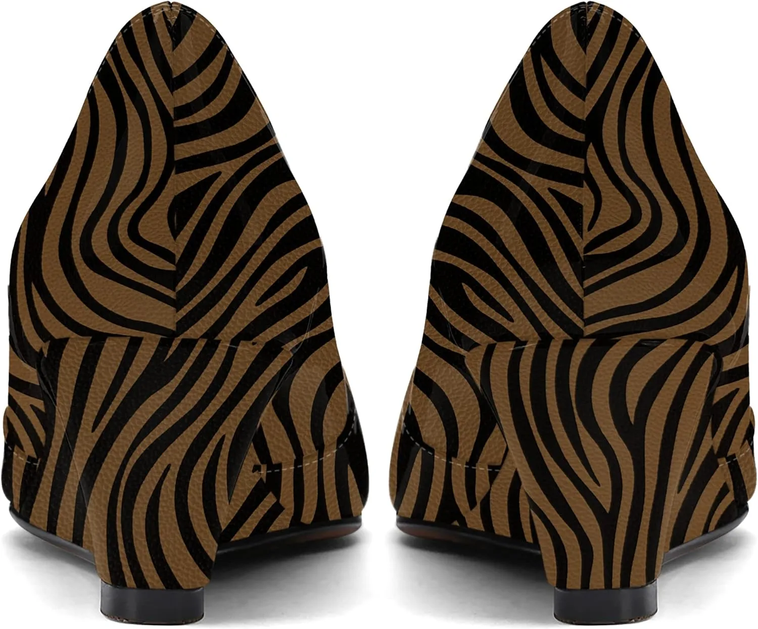 MODENCOCO Women's Patent Casual Slip On Square Toe Office Wedge Low Heel Pumps Shoes 2 Inch