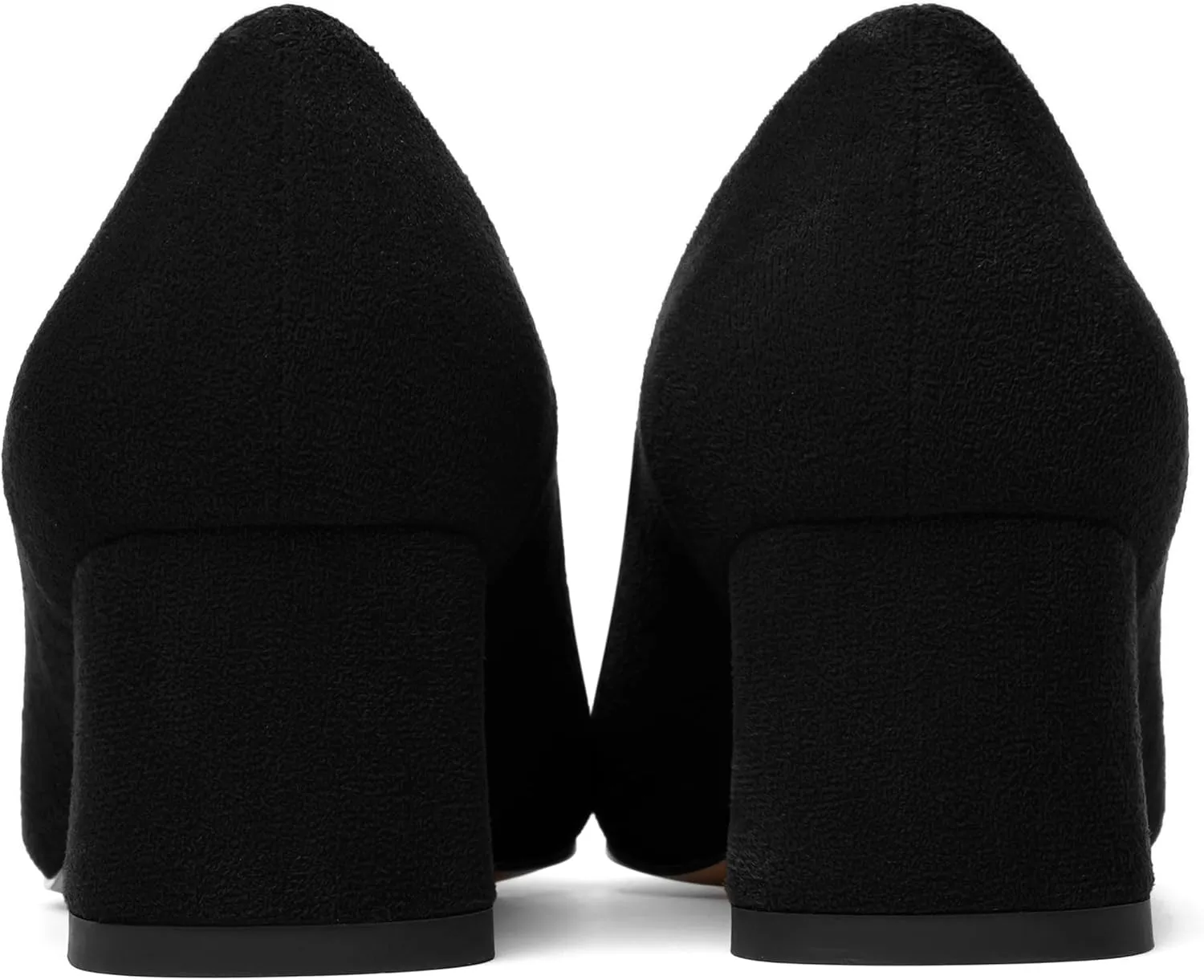 MODENCOCO Womens Suede Slip On Comfortable Formal Round Toe Office Chunky Low Heel Pumps Dress Shoes 2 Inch
