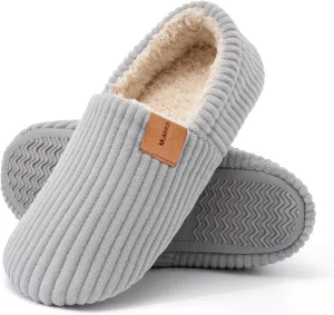 Mukinrch House Slippers for Women Memory Foam Slippers Cozy Corduroy Slippers for Women Indoor and Outdoor Fuzzy Slippers Loafer Shoes for Woman Mom Ladies Gifts