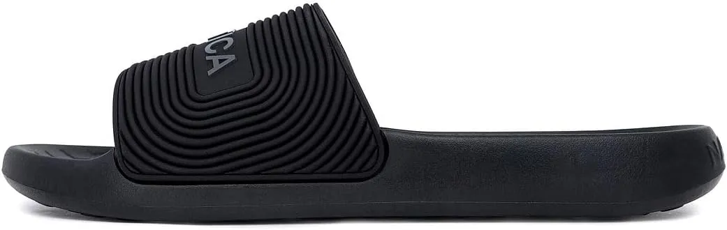 Nautica Men's Slide Sandals – Comfortable Slip-On Pool & Beach Shoes with Cushioned Footbed for Casual Wear