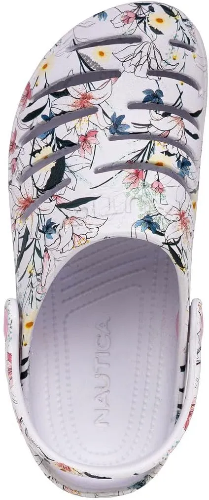 Nautica Women's Clogs - Athletic Sports Sandal - Water Shoes Slip-On with Adjustable Back Strap - Beach Sports Shoe - River Edge