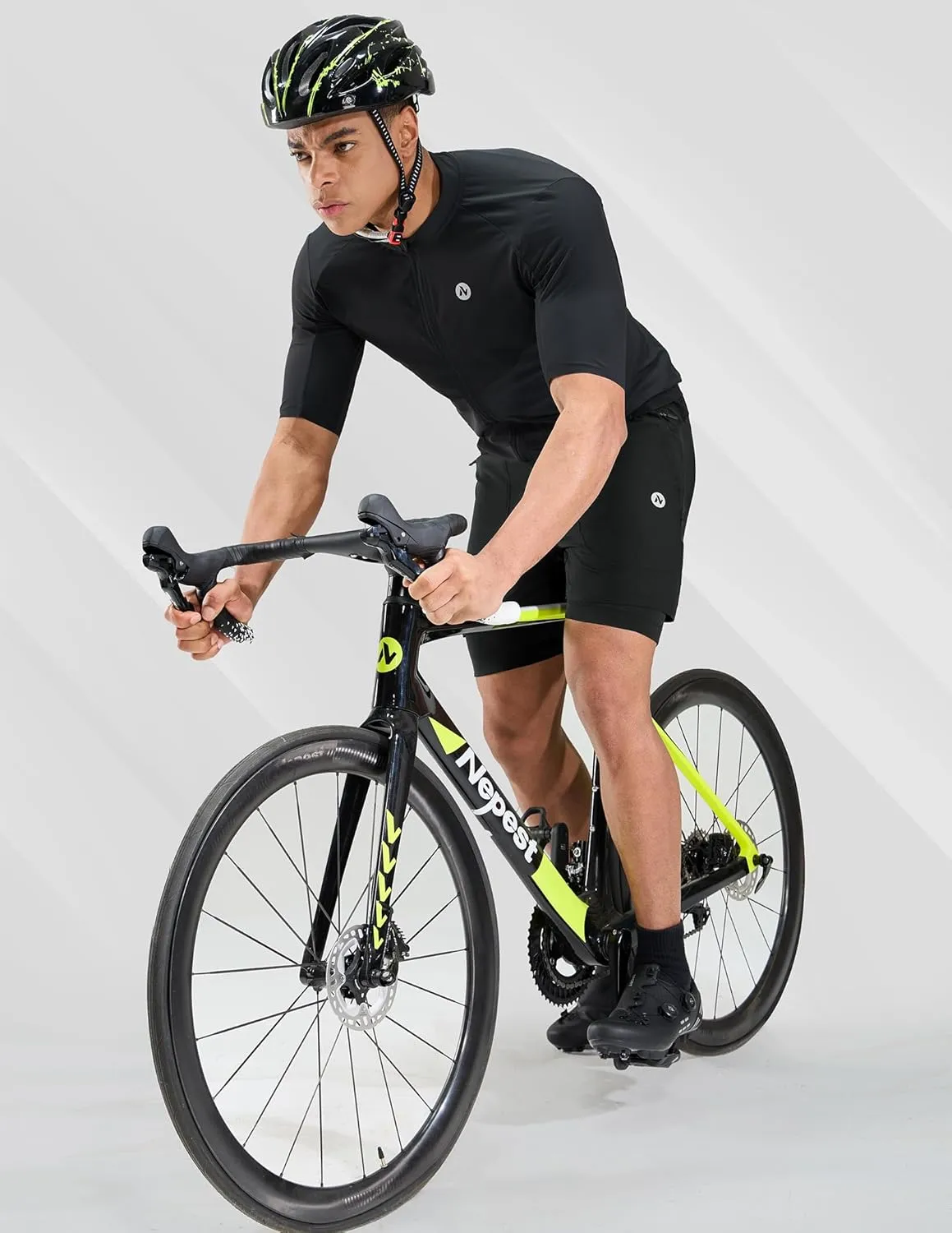 Nepest Mens Mountain Bike Shorts 3D Padded MTB Shorts Bicycle Biking Biker Baggy Cycling Shorts with Zipper Pockets