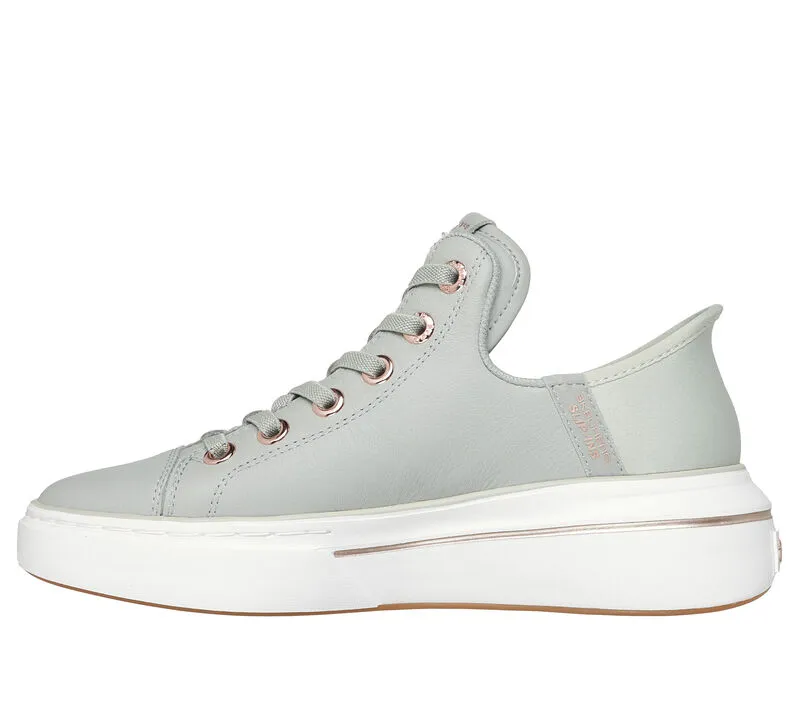 NEW Women's SKECHERS PREMIUM SLIP-INS SNOOP ONE - OG Sage LEATHER Shoes AUTHENTIC IN BOX