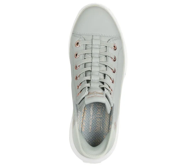 NEW Women's SKECHERS PREMIUM SLIP-INS SNOOP ONE - OG Sage LEATHER Shoes AUTHENTIC IN BOX