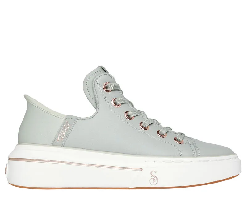 NEW Women's SKECHERS PREMIUM SLIP-INS SNOOP ONE - OG Sage LEATHER Shoes AUTHENTIC IN BOX