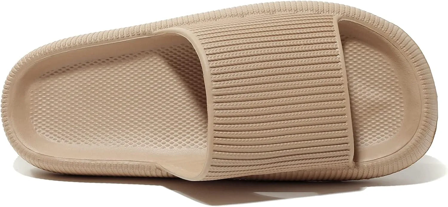 NewDenBer Cloud Slides Slippers for Women and Men Soft Cushioned Thick Sole Shower Bathroom Indoor Outdoor House Slide Sandals