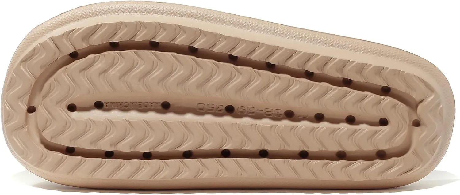 NewDenBer Cloud Slides Slippers for Women and Men Soft Cushioned Thick Sole Shower Bathroom Indoor Outdoor House Slide Sandals